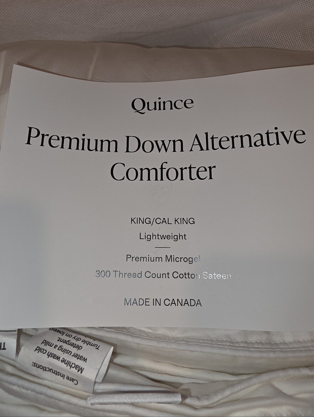 Quince Lightweight Down Alternative Duvet Insert - King/Cal-King - Picture 3 of 8